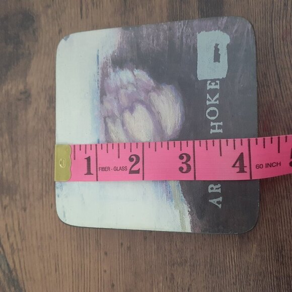 Lifestyle UK Purple Artichoke Cork Back Coasters Set of 4 - Picture 8 of 12